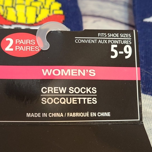 Fries B4 Guys Crew socks, size 5-9 NWT - Picture 3 of 4